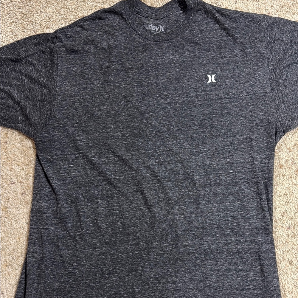 Hurley Gray Short Sleeve Tee Classic Crew Neck